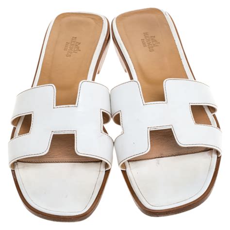 hermes flat sandals white|Hermes flat sandals price.